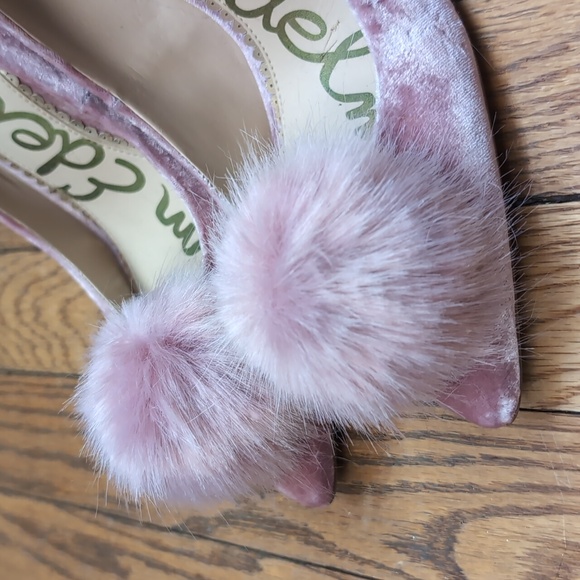 Sam Edelman Pink Velvet Pump Heels - Picture 11 of 12